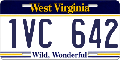 WV license plate 1VC642