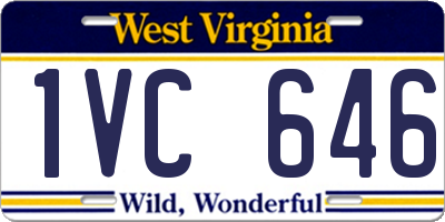 WV license plate 1VC646