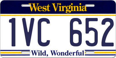 WV license plate 1VC652