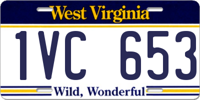 WV license plate 1VC653