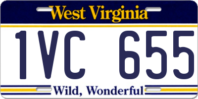 WV license plate 1VC655