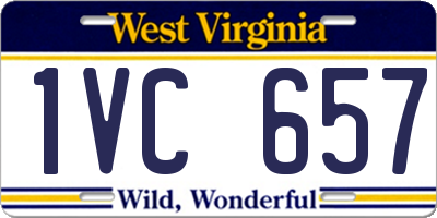 WV license plate 1VC657
