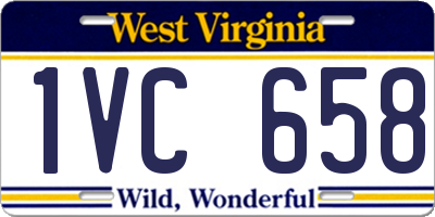 WV license plate 1VC658