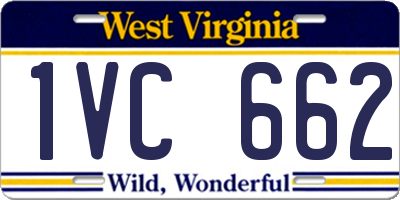 WV license plate 1VC662