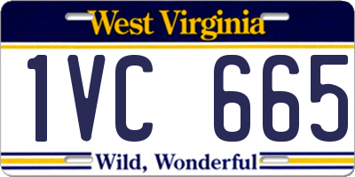 WV license plate 1VC665