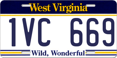 WV license plate 1VC669