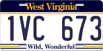WV license plate 1VC673
