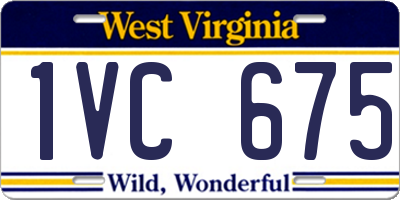 WV license plate 1VC675