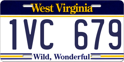 WV license plate 1VC679