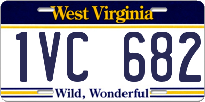 WV license plate 1VC682