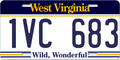 WV license plate 1VC683