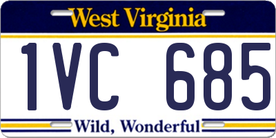 WV license plate 1VC685