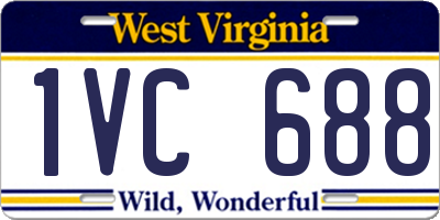 WV license plate 1VC688