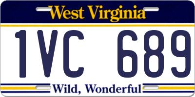 WV license plate 1VC689