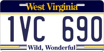 WV license plate 1VC690