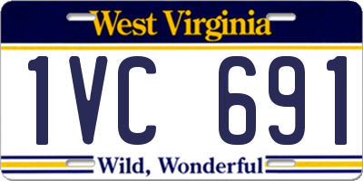 WV license plate 1VC691