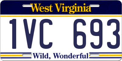 WV license plate 1VC693