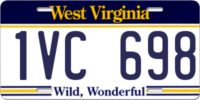 WV license plate 1VC698