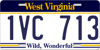 WV license plate 1VC713