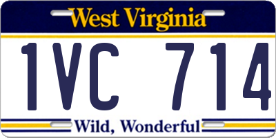 WV license plate 1VC714