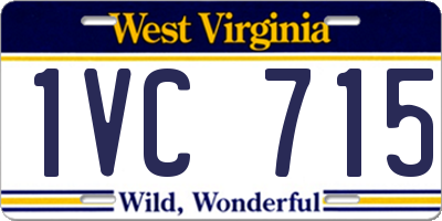 WV license plate 1VC715
