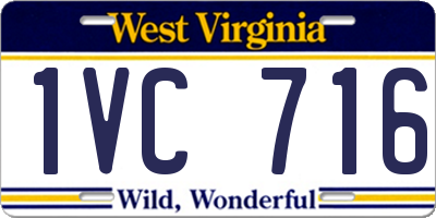 WV license plate 1VC716