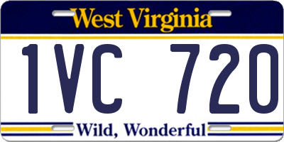 WV license plate 1VC720
