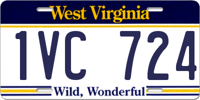 WV license plate 1VC724