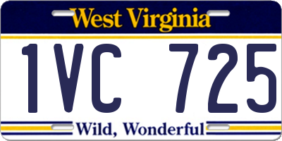 WV license plate 1VC725