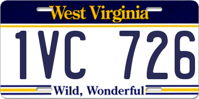 WV license plate 1VC726