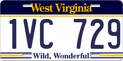 WV license plate 1VC729