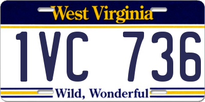 WV license plate 1VC736