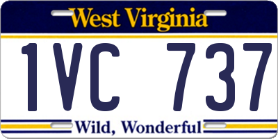 WV license plate 1VC737