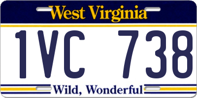 WV license plate 1VC738