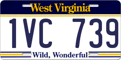 WV license plate 1VC739