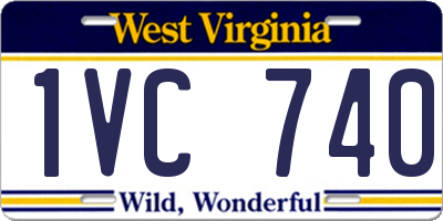 WV license plate 1VC740