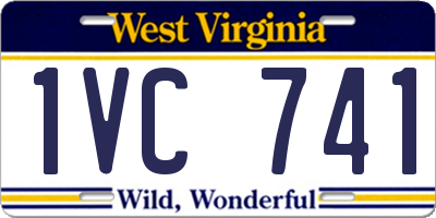 WV license plate 1VC741