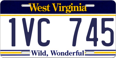 WV license plate 1VC745