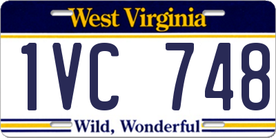 WV license plate 1VC748