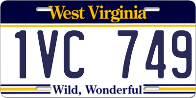 WV license plate 1VC749