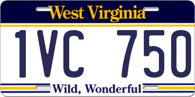WV license plate 1VC750
