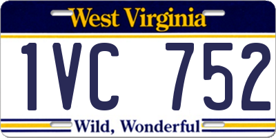 WV license plate 1VC752