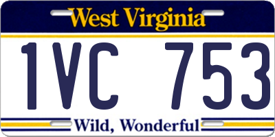 WV license plate 1VC753