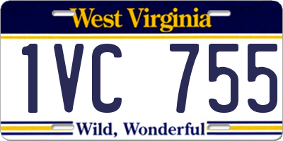 WV license plate 1VC755