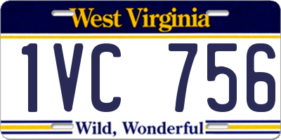 WV license plate 1VC756