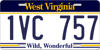 WV license plate 1VC757