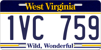 WV license plate 1VC759