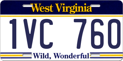 WV license plate 1VC760