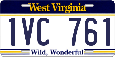 WV license plate 1VC761