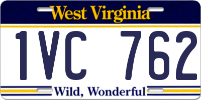 WV license plate 1VC762